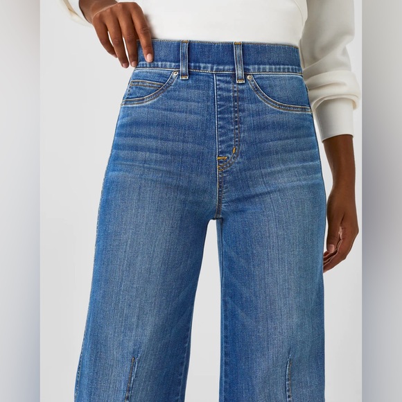 🌷 SPANX 20407 Seamed Front, Wide Leg Jeans - Vintage Indigo - Picture 4 of 8